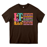 Chocolate Brown it is okay to Heavy Core Tee - JahusDesignShop