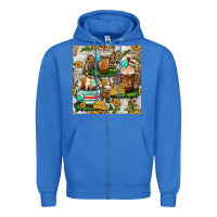 True Royal cow coffee cups and farm with leopard seamless pattern bbs Zipper Hoodie - BundleAndBundleShop
