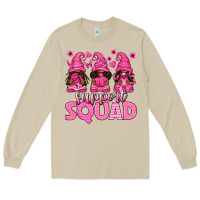 Mushroom breast cancer afro gnomies support squad Long Sleeve Tee - texasbilliewilder