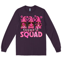 Plum breast cancer afro gnomies support squad Long Sleeve Tee - texasbilliewilder