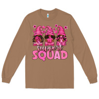 Breast Cancer Afro Gnomies Support Squad Long Sleeve Tee | Teevron