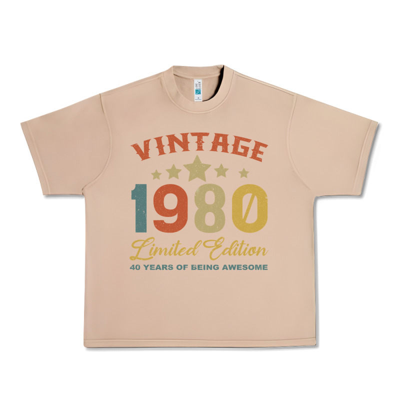 Vintage 1980 Clothes 40 Years Old Retro 40th Birthday Urban Heavy Tee by Bettercallsaul | Teevron
