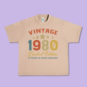 Vintage 1980 Clothes 40 Years Old Retro 40th Birthday Urban Heavy Tee Designed By Bettercallsaul