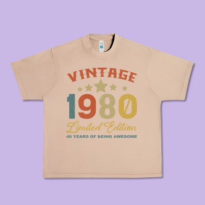 Vintage 1980 Clothes 40 Years Old Retro 40th Birthday Urban Heavy Tee Designed By Bettercallsaul