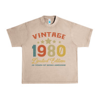 French Oak Vintage 1980 Clothes 40 Years Old Retro 40th Birthday Urban Heavy Tee - Bettercallsaul