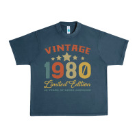 Midnight Navy Vintage 1980 Clothes 40 Years Old Retro 40th Birthday Urban Heavy Tee - Bettercallsaul