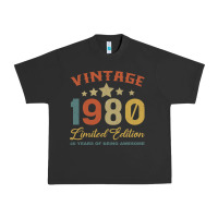 Pigment Black Vintage 1980 Clothes 40 Years Old Retro 40th Birthday Urban Heavy Tee - Bettercallsaul