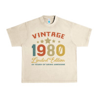 Sandshell Vintage 1980 Clothes 40 Years Old Retro 40th Birthday Urban Heavy Tee - Bettercallsaul