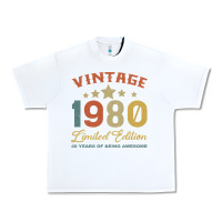 White Vintage 1980 Clothes 40 Years Old Retro 40th Birthday Urban Heavy Tee - Bettercallsaul