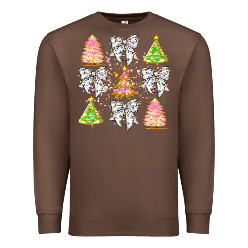 Christmas Trees And Bow Premium Sweatshirt by CowhideDigitalArt | Teevron