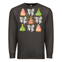 Smoke Christmas Trees And Bow Premium Sweatshirt - CowhideDigitalArt