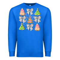 True Royal Christmas Trees And Bow Premium Sweatshirt - CowhideDigitalArt