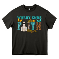 Asphalt worry ends when faith begins Heavy Core Tee - NancyCooperArtShop
