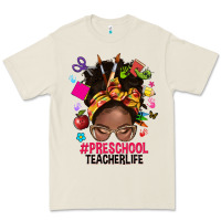 Bone preschool teacher life afro messy bun Premium Tee - NancyCooperArtShop