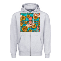 Heather Grey hand cream nail polish remover and sunflowers with leopard and glitter Zipper Hoodie - BundleAndBundleShop