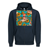 Navy hand cream nail polish remover and sunflowers with leopard and glitter Zipper Hoodie - BundleAndBundleShop