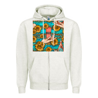 Oatmeal Heather hand cream nail polish remover and sunflowers with leopard and glitter Zipper Hoodie - BundleAndBundleShop