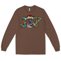 Chestnut Christmas Pitbull Joy Long Sleeve Tee - RanaPortraitStore