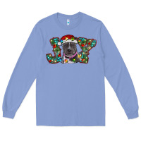 Colony Blue Christmas Pitbull Joy Long Sleeve Tee - RanaPortraitStore
