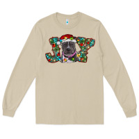 Mushroom Christmas Pitbull Joy Long Sleeve Tee - RanaPortraitStore
