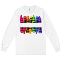 White custom name crayons Long Sleeve Tee - texasbilliewilder