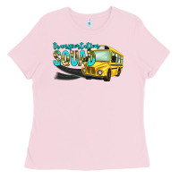 Bubblegum Pink transportation squad Ladies Tee - NancyCooperArtShop
