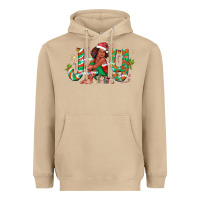Mushroom Joy Girl Black Heavyweight Hoodie - CowhideDigitalArt