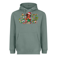 Sage Joy Girl Black Heavyweight Hoodie - CowhideDigitalArt