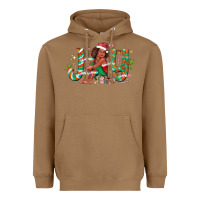 Toasted Coconut Joy Girl Black Heavyweight Hoodie - CowhideDigitalArt