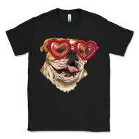 Black English bulldog with love glass Classic Tee - RanaPortraitStore