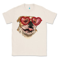 Natural English bulldog with love glass Classic Tee - RanaPortraitStore