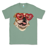 Sage English bulldog with love glass Classic Tee - RanaPortraitStore