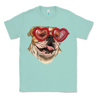 Seafoam English bulldog with love glass Classic Tee - RanaPortraitStore