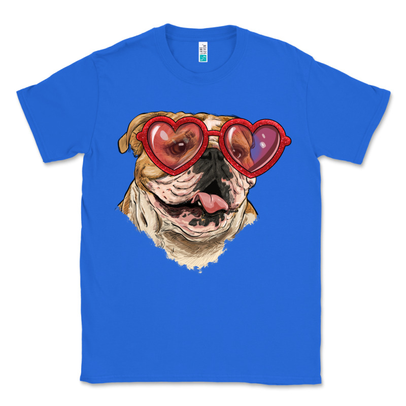 English Bulldog With Love Glass Classic Tee by RanaPortraitStore | Teevron
