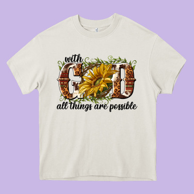 With God All Things Are Possible Heavy Core Tee Designed By Nancycooperartshop