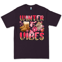 Plum pink winter vibes Premium Tee - MaliasSmallBusiness