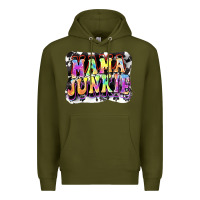 Army Green Mama junkie Mother's Day Premium Hoodie - FaDigitalArtStudio