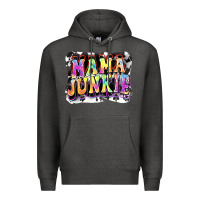 Charcoal Heather Mama junkie Mother's Day Premium Hoodie - FaDigitalArtStudio