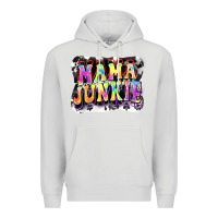 Dove Grey Mama junkie Mother's Day Premium Hoodie - FaDigitalArtStudio