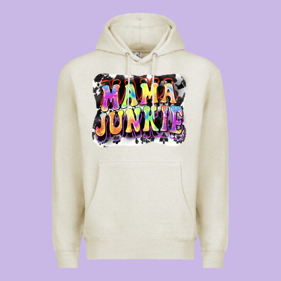 Mama Junkie Mother's Day Premium Hoodie Designed By Fadigitalartstudio