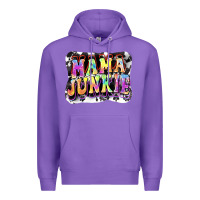Purple Mama junkie Mother's Day Premium Hoodie - FaDigitalArtStudio