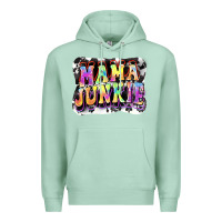 Seafoam Mama junkie Mother's Day Premium Hoodie - FaDigitalArtStudio