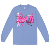 Colony Blue breast cancer rma registered medical assistant Long Sleeve Tee - texasbilliewilder