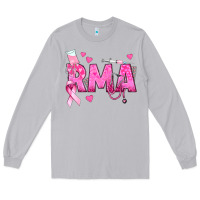 Moon Dust breast cancer rma registered medical assistant Long Sleeve Tee - texasbilliewilder