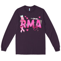 Plum breast cancer rma registered medical assistant Long Sleeve Tee - texasbilliewilder