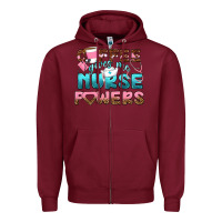 Burgundy coffee gives me nurse powers bbs Zipper Hoodie - BundleAndBundleShop