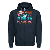Navy coffee gives me nurse powers bbs Zipper Hoodie - BundleAndBundleShop