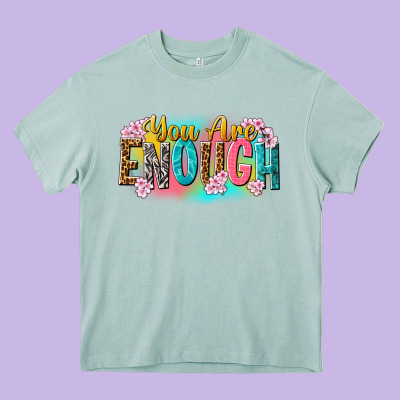 You Are Enough Heavy Core Tee Designed By Nancycooperartshop
