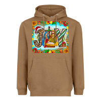 Toasted Coconut joy jesus Heavyweight Hoodie - CowhideDigitalArt