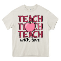 Cream teach with love Heavy Core Tee - JahusDesignShop